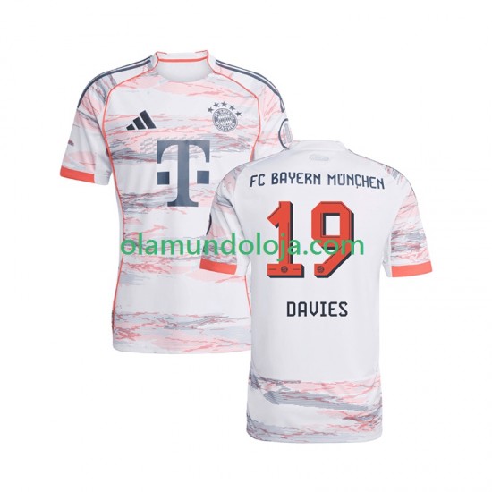 Camisola Bayern de Munique Alphonso Davies 19 Homem Equipamento Segundo 2025-2026 Manga Curta